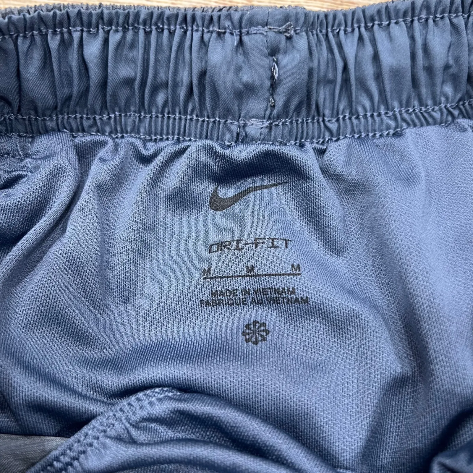 Nike Dri Fit Women Running Shorts Blue Athletic Gym Workout Size M - Image 3