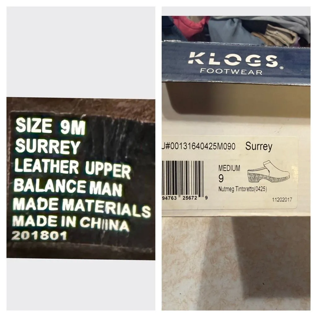 Klogs Surrey Nutmeg Leather Clogs Sz 9 Brown - Image 8