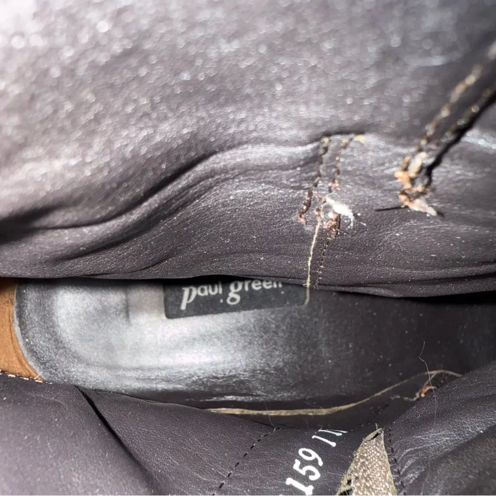 Paul Green Halo Leather Ankle Booties Lug Sole Buckle Size 6 Austria - Image 4