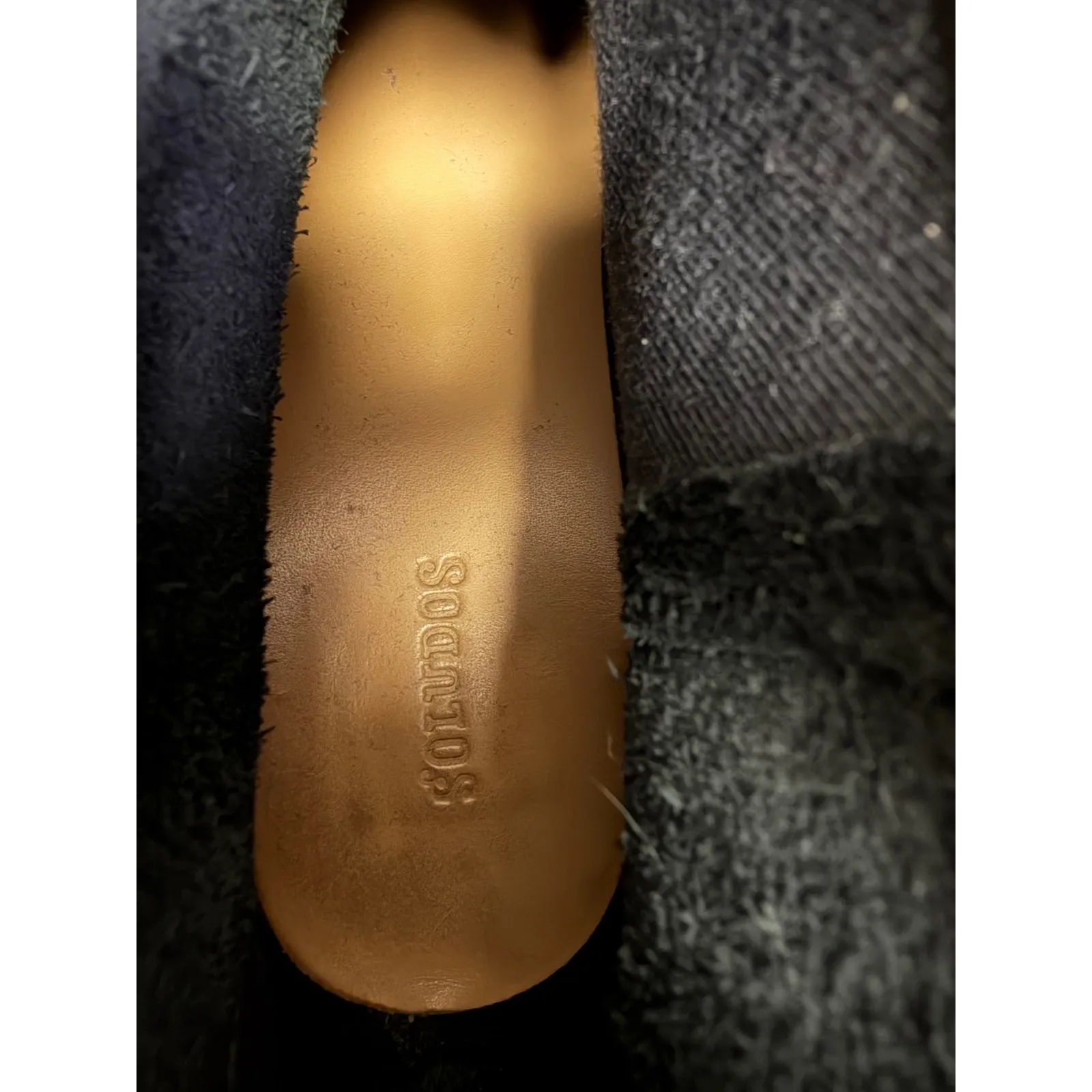 SOLUDOS Black Leather Ankle Boots Zip Block Heel Women Size 11 EU 41.5 - Image 9