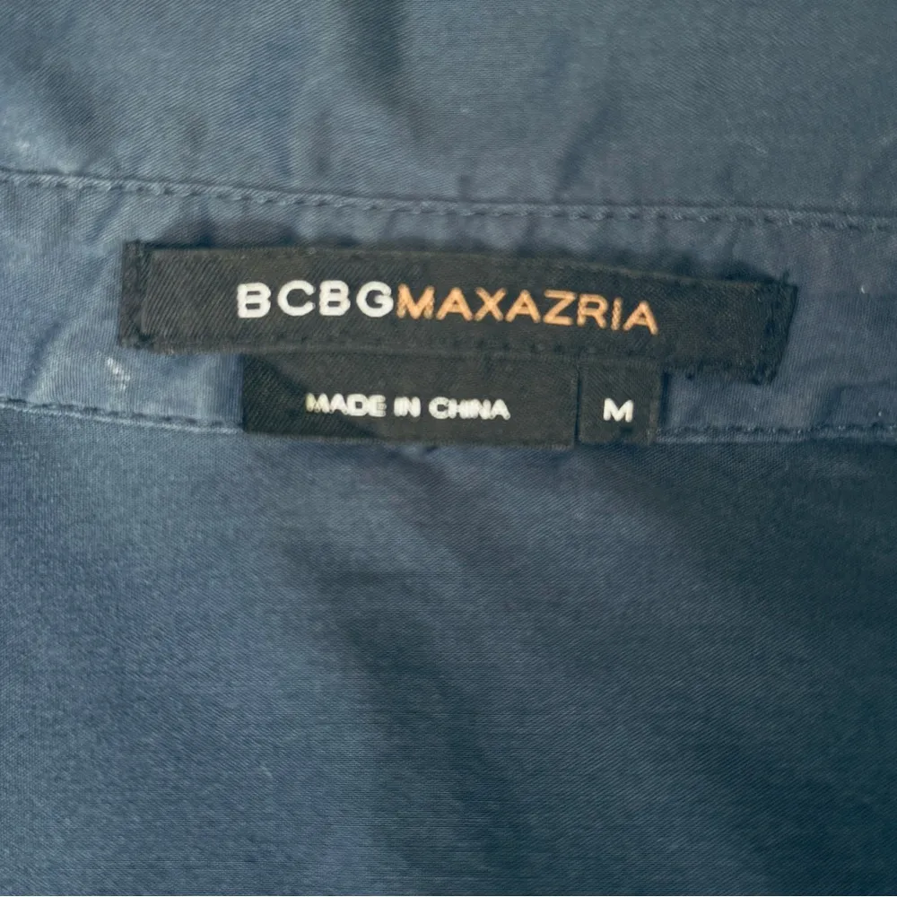 BCBGMaxazaria Short Sleeve Dress Steel Blue Size Medium - Image 6