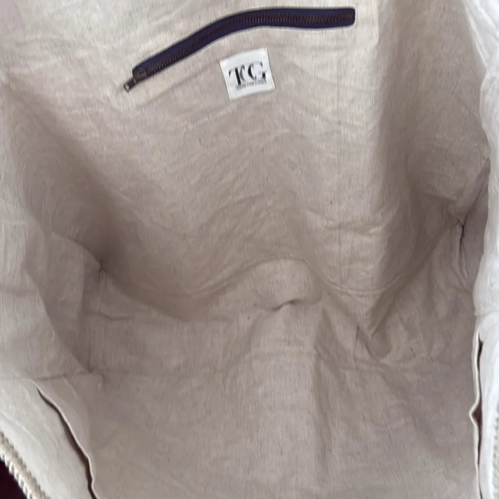 Those Carls Girls Montecito Handloomed Linen Oversized Tote Travel Bag - Image 4