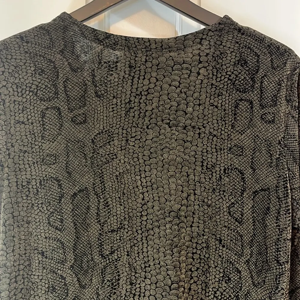 Vintage Carole Little Alligator Animal Print Button Down Shirt Blouse - Image 7