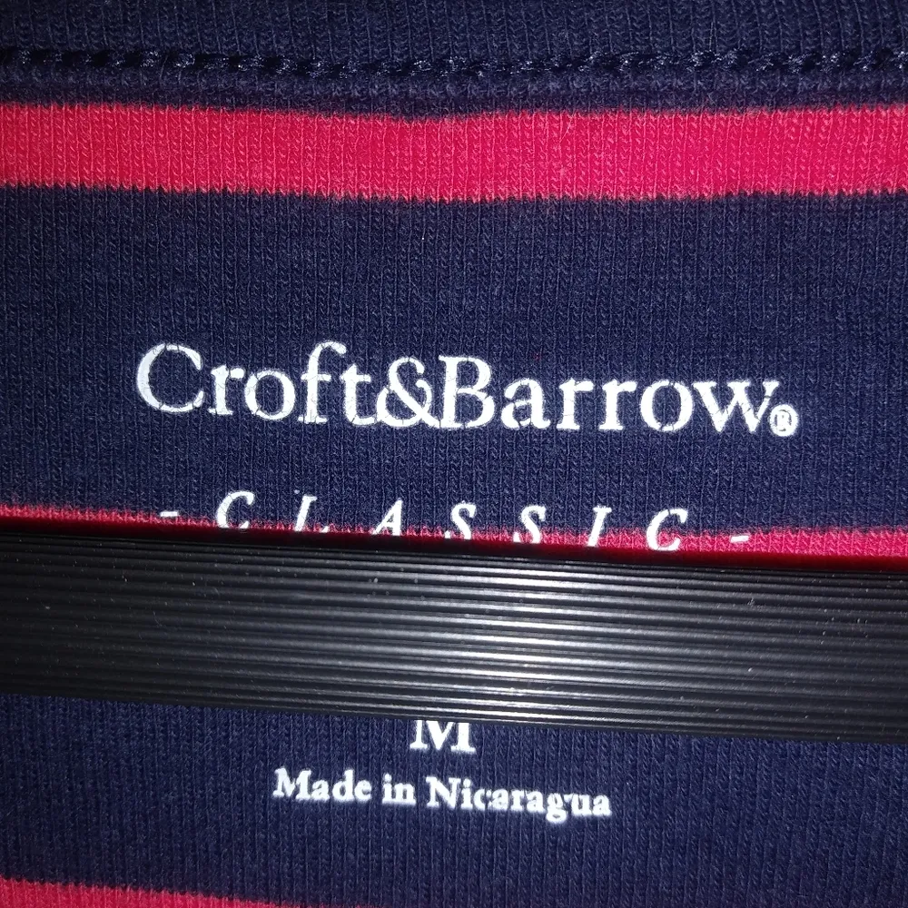 C&B M Classic Pink Navy Stripe Scoop Neck Top - Image 2