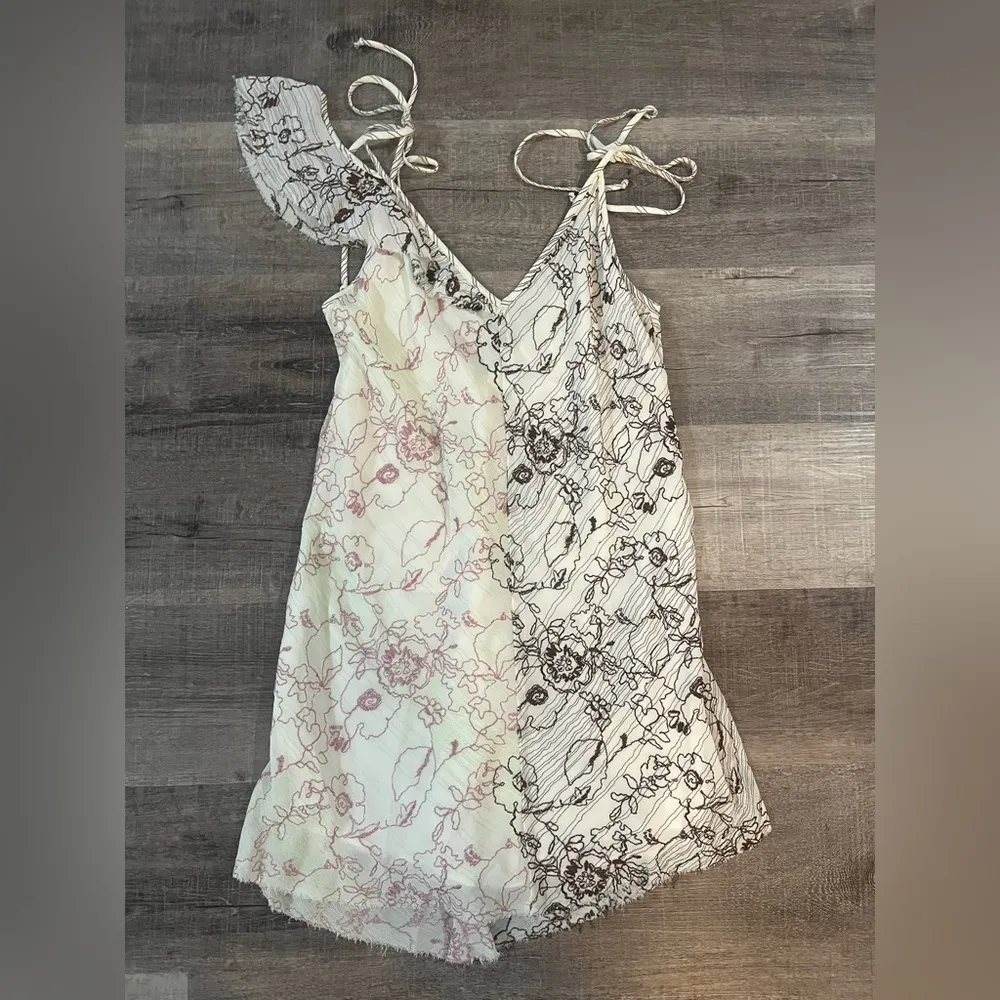 WILFRED BY ARITZIA ruffle floral stitch mini dress - Image 2