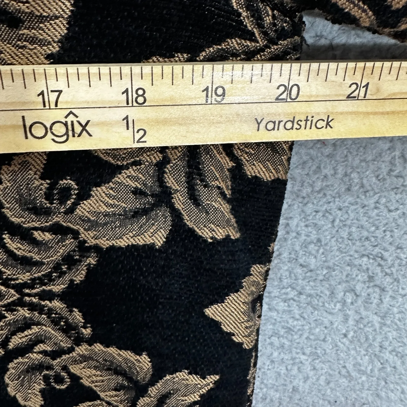 Coldwater Creek Brocade‎ Jacket 10P Black Gold Baroque Floral Gothic Whimsigoth - Image 4