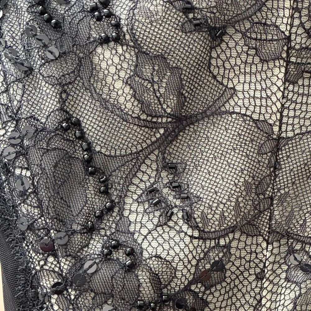 H&M Beaded Black Lace Bustier Bra Corset Top 6 - Image 11