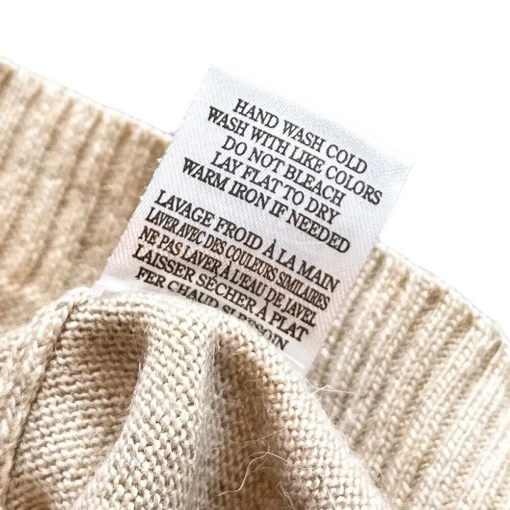 Z Supply Agnes Soft Turtleneck Oversized Pullover Sweater Light Cream Tan Medium - Image 12