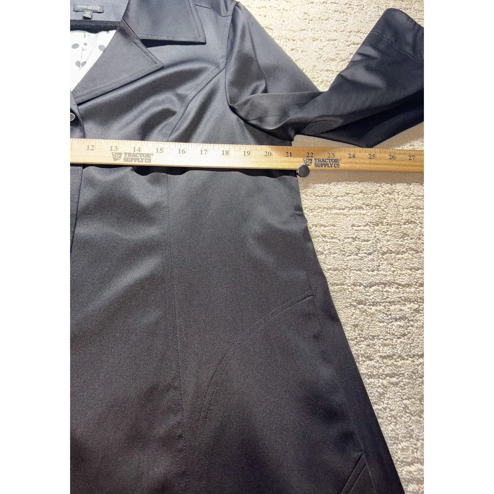 Madison Petite Black Jacket 3/4 Sleeve Size 12P Women’s A - Image 5