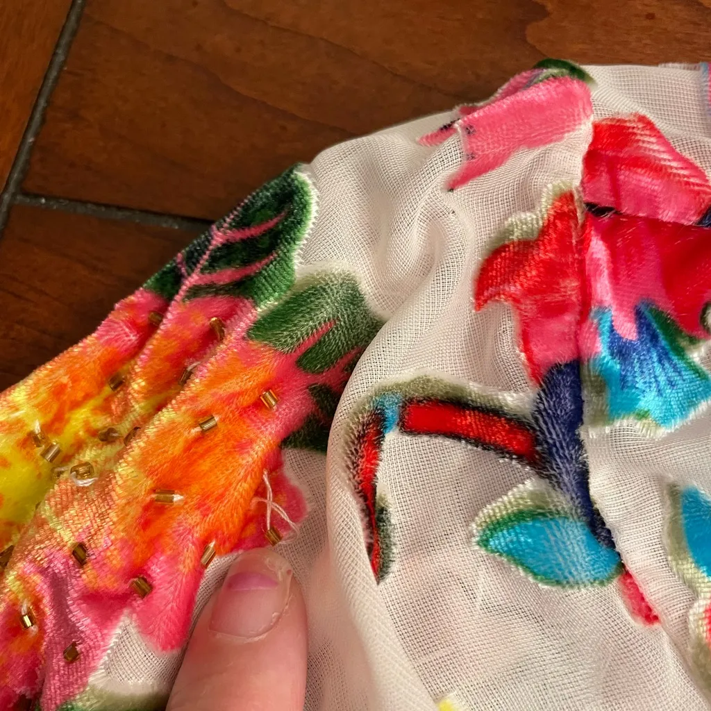 Jayley Vintage Silk Blend‎ Floral Kimono Size undefined - Image 9