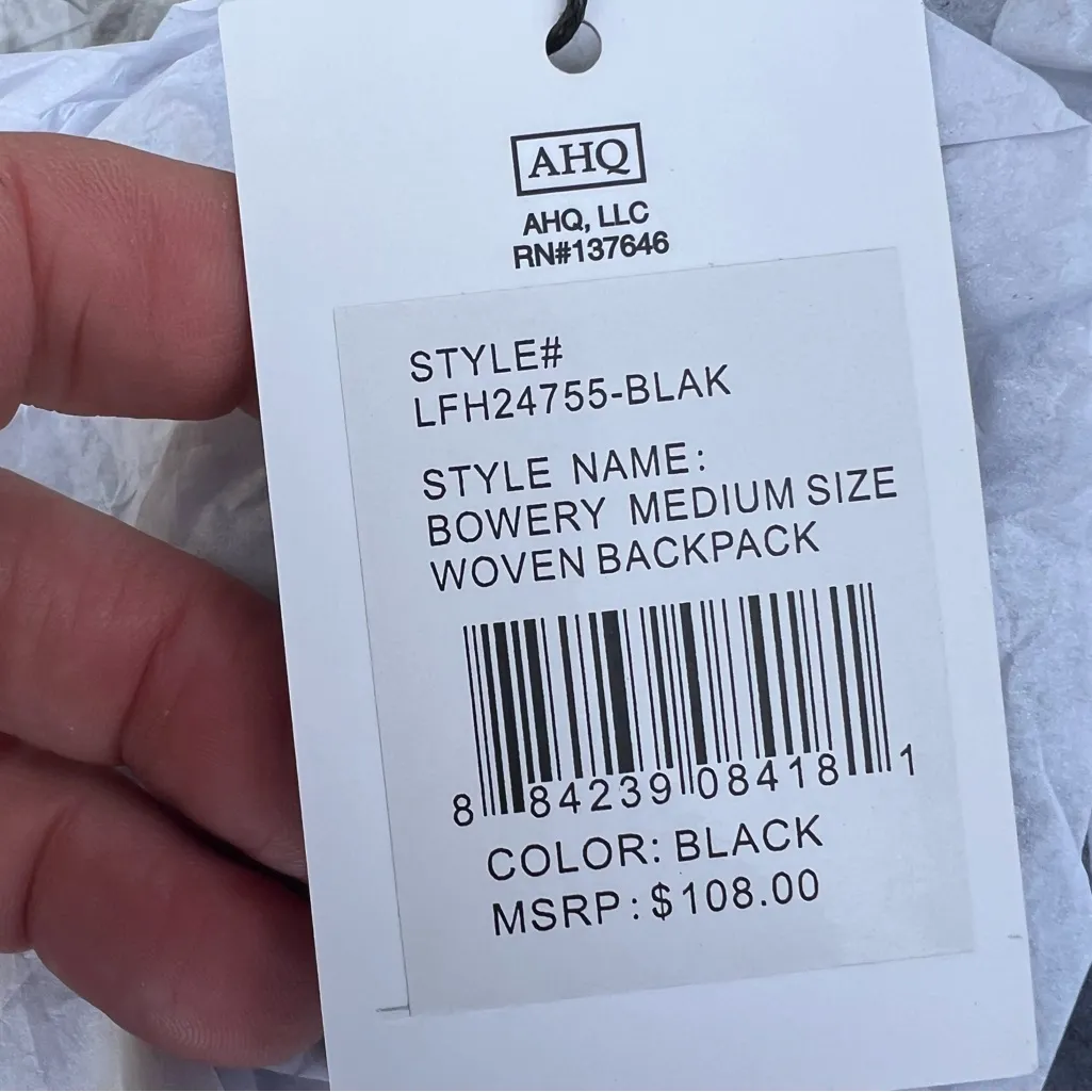 London Fog Bowery Medium Size Woven Backpack 100th Anniversary Edition NWT - Image 10