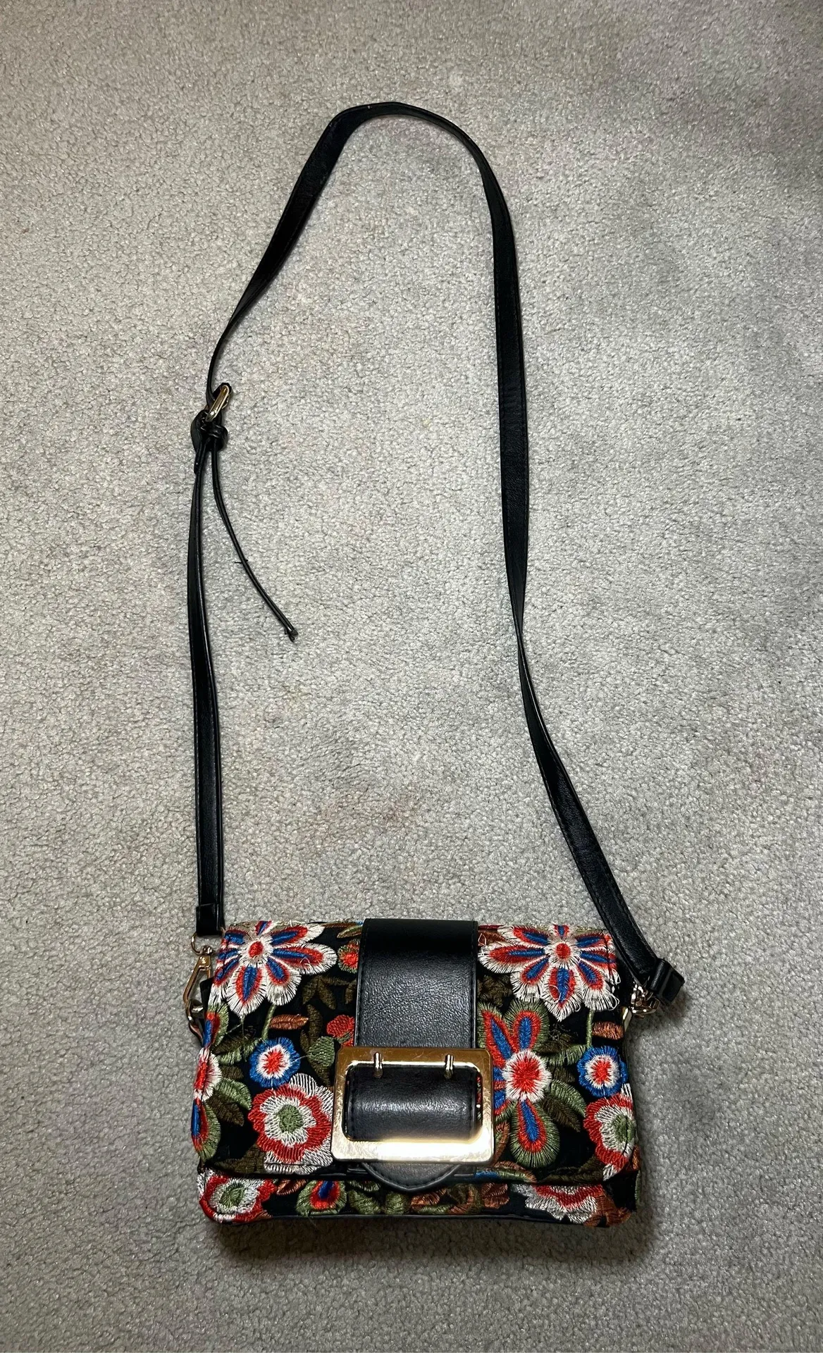 Lulus  Petal Lined Path Black Embroidered Purse - Image 2