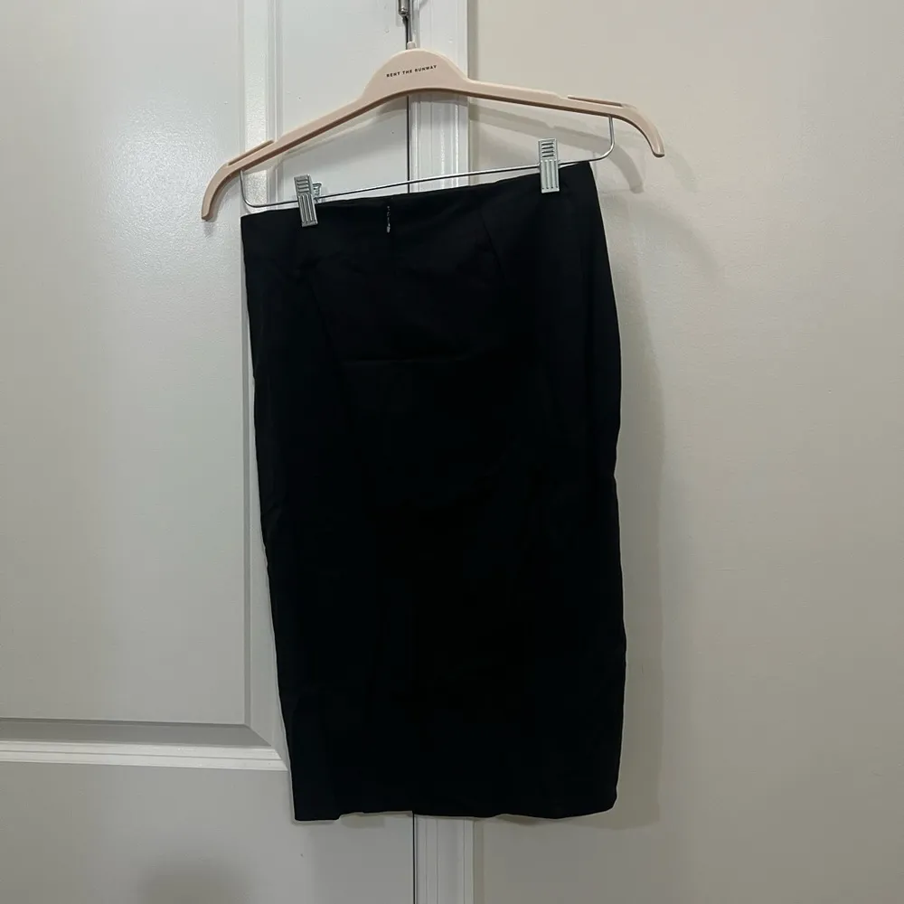 Theory Black Pull On Pencil Skirt Size 2 US $335 - Image 4