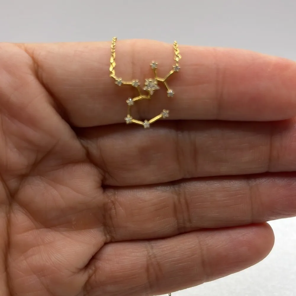 Sagittarius The Archer Zodiac Goldtone Necklace with Rhinestones Nov 22 - Image 11