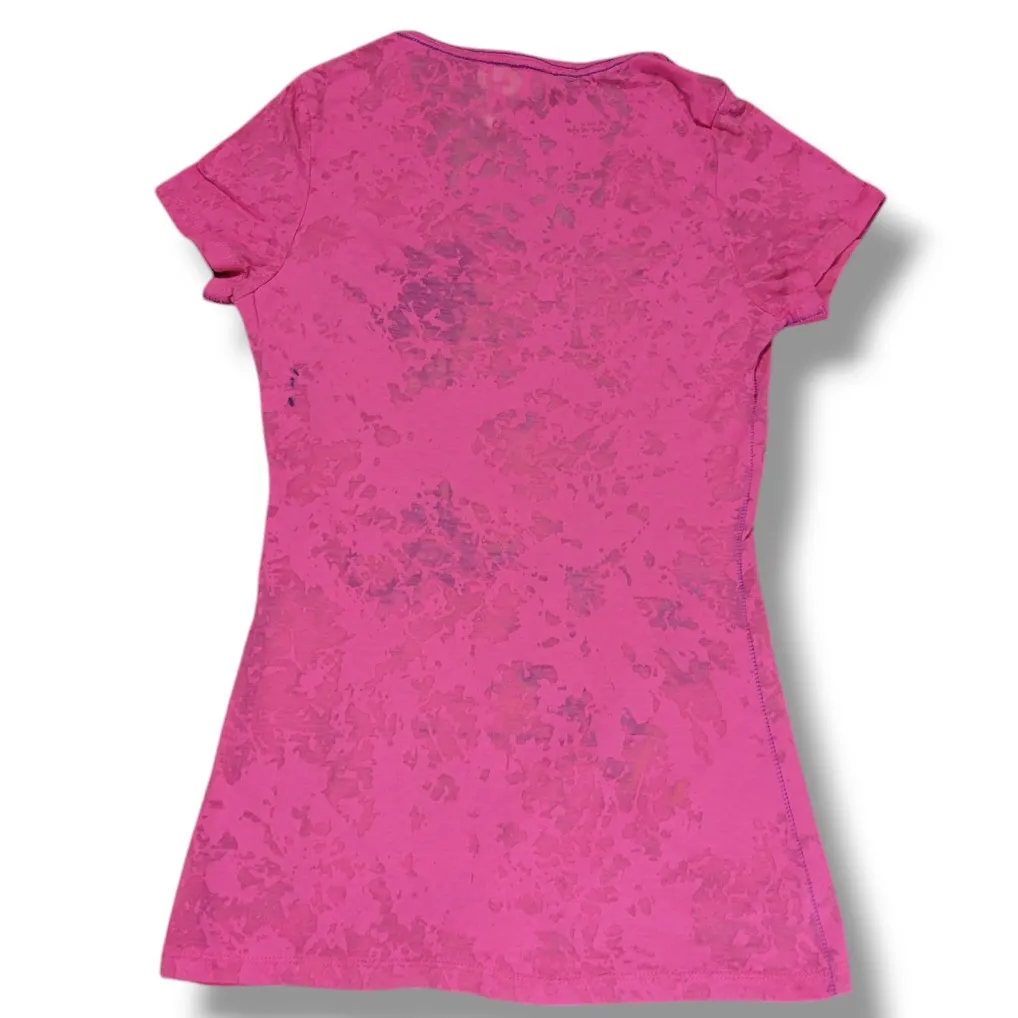 OP Top Size XS  T-Shirt Y2K Vibes Graphic Print Shirt Malibu Beach - Image 5