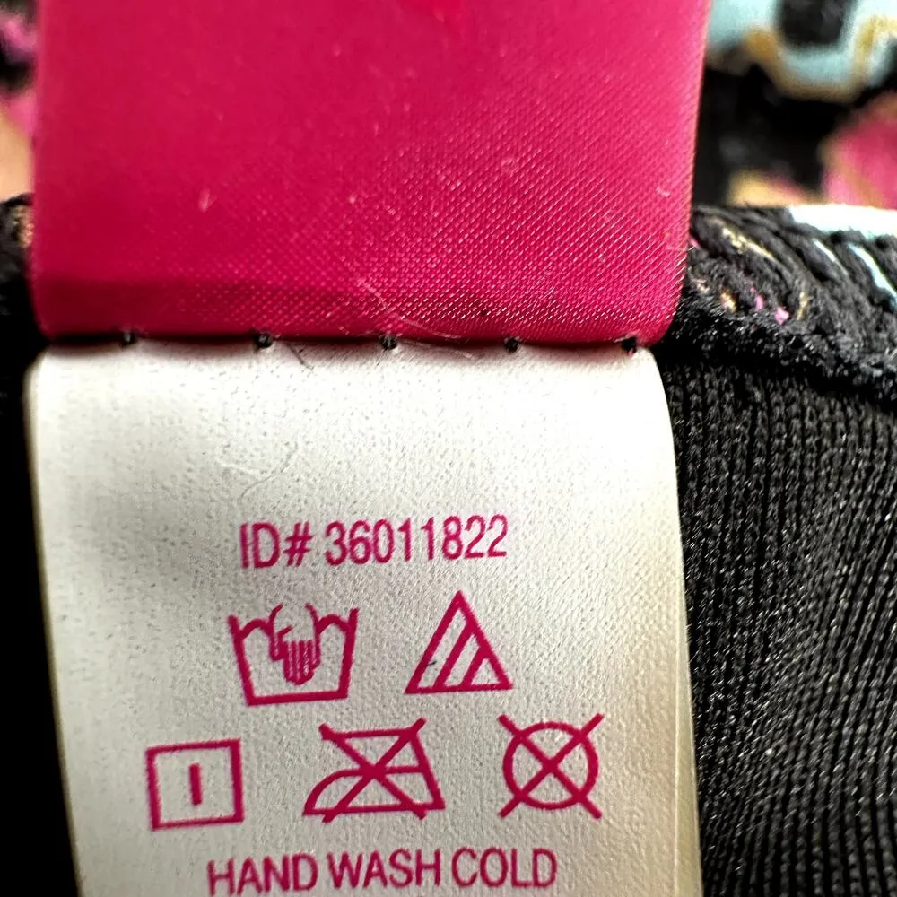 Victoria's Secret Knockout Cheeky Bikini Bottom Neon Metallic Paisley Small - Image 3