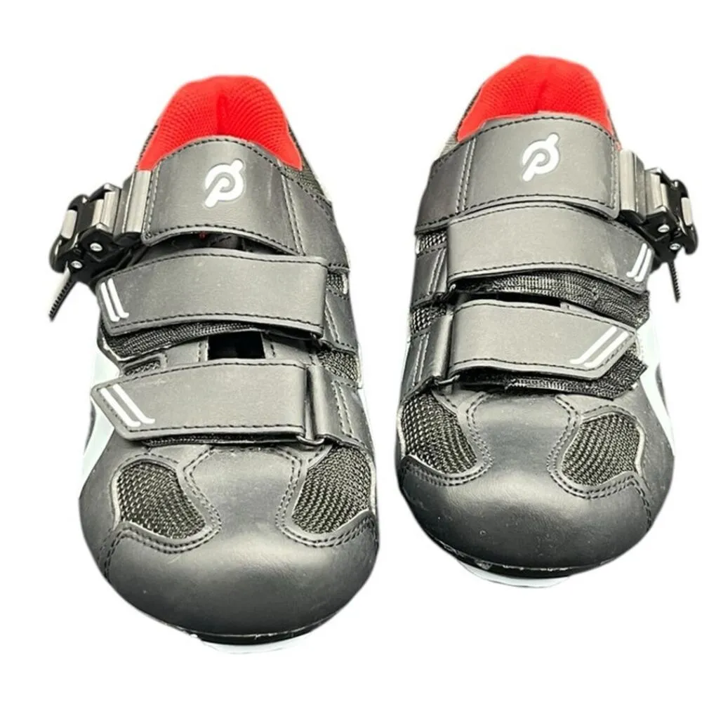 Peloton Cycling Shoes Black White Red Size 40 Women Size 9 - Image 4