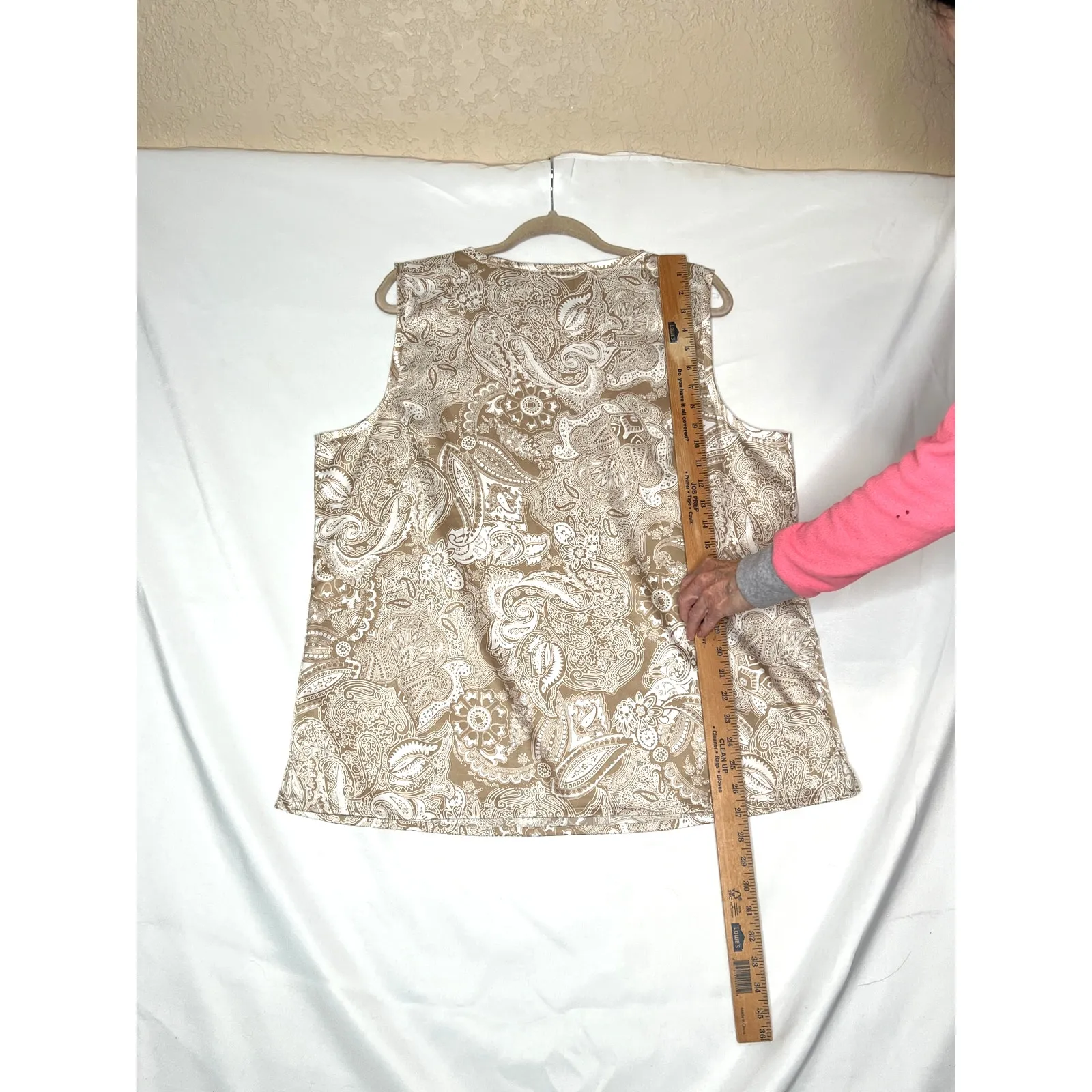 Chico’s size 3 tunic gold/white sleeveless paisley dressy wedding guest Gold - Image 4