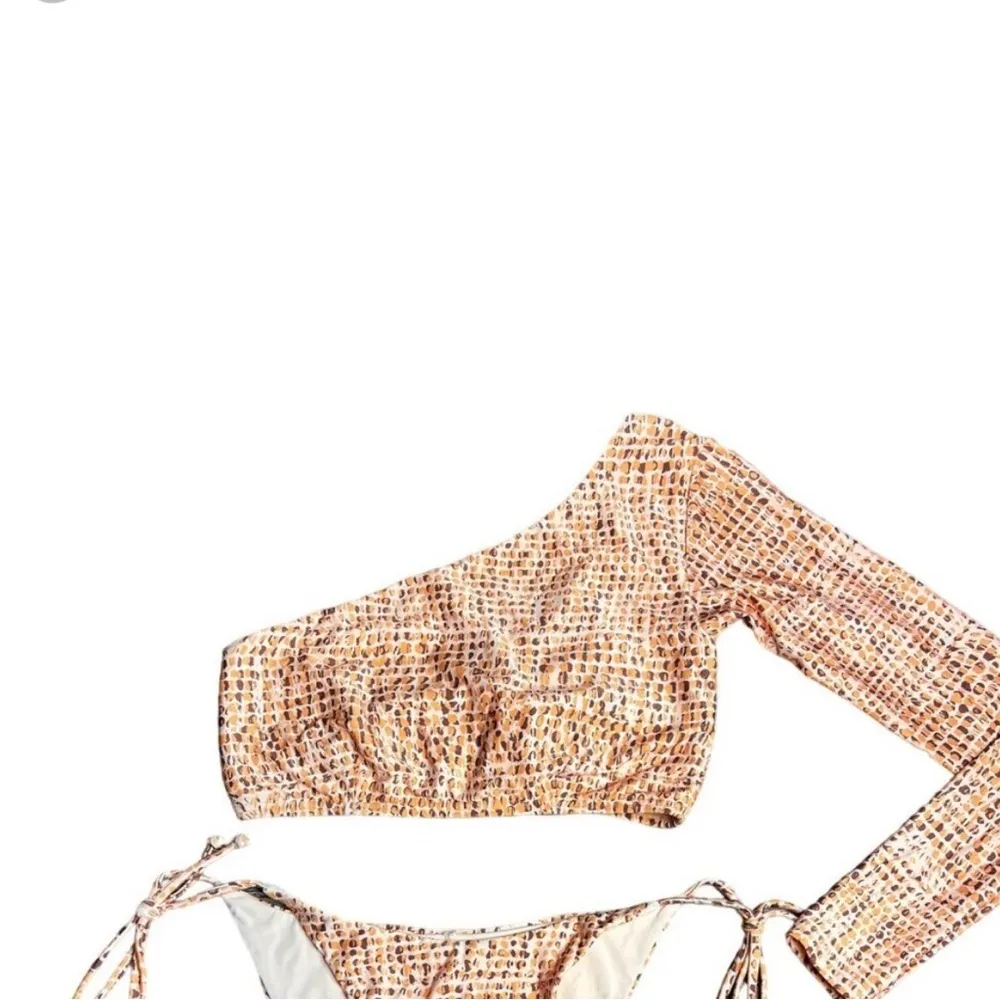 NWT L*Space Bikini Top Cardi One Sleeve‎ Top Wild Bunch S - Image 7