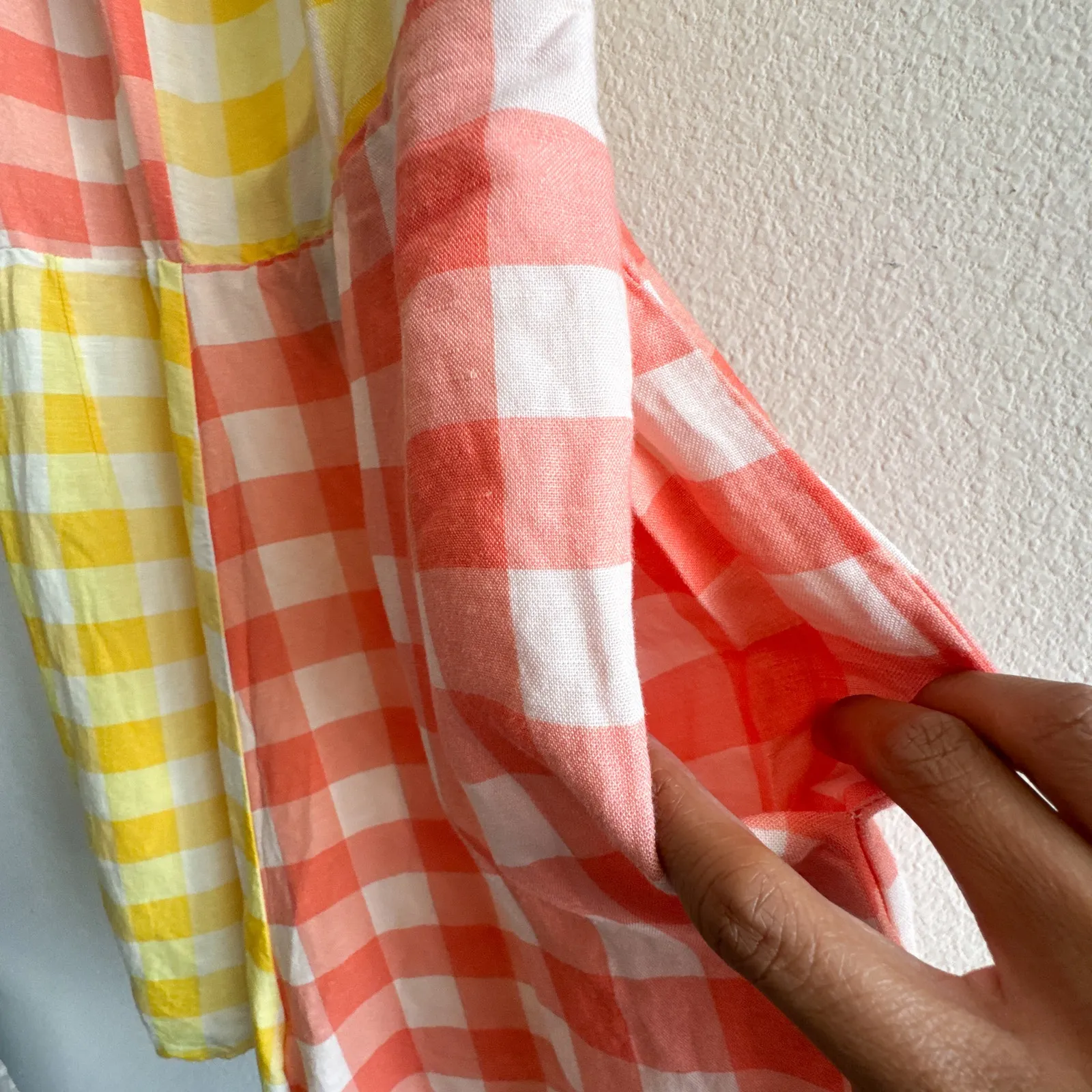 Farm Rio Anthropologie Gingham Contrast Romper - Image 3