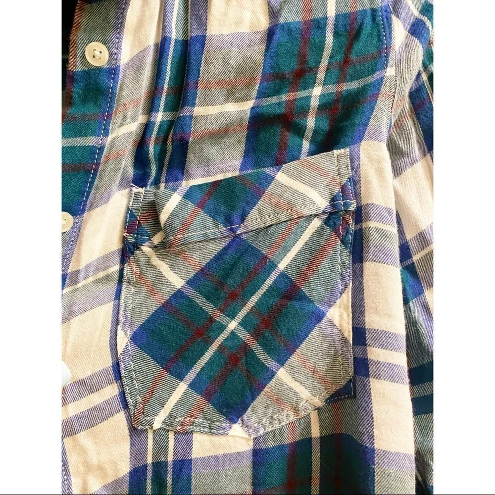 ✨ Express Turquoise Plaid Shirt ✨ - Image 4