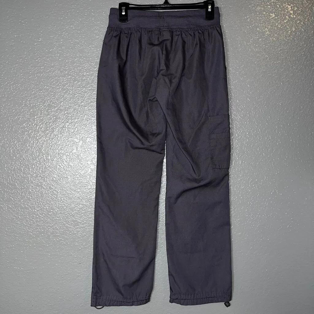 Green Town Gray Cargo Scrub Pants Women’s Medium – Drawstring Waist, Zip Pocket, - Image 5
