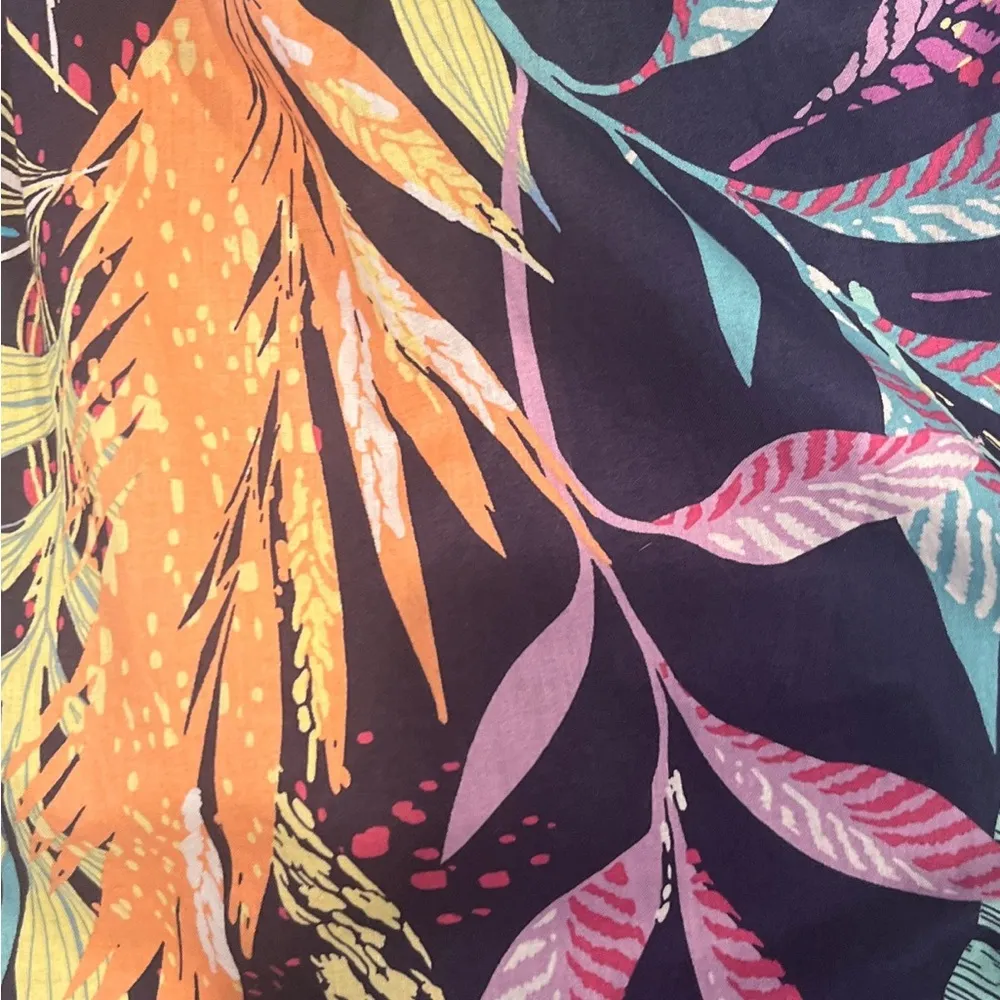 Beachlunchlounge Tropical Leaves Hawaiian Ruffled Sleeveless Midi Sundress XXXL - Image 6