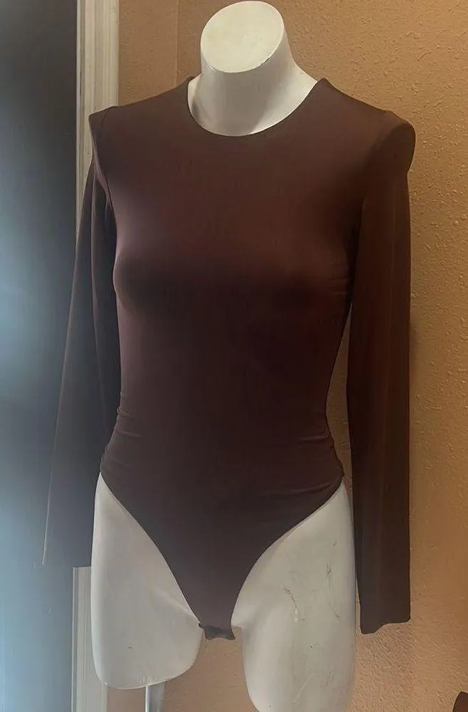 SWS contour brown long sleeve bodysuit Size M - Image 2
