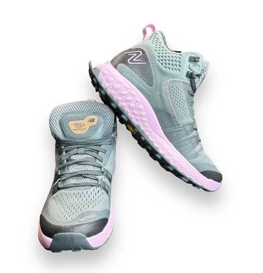 New Balance Fresh Foam X Hierro Mid Womens Size 10.5D‎ Grey Lilac Cloud WTHIMCCG - Image 6