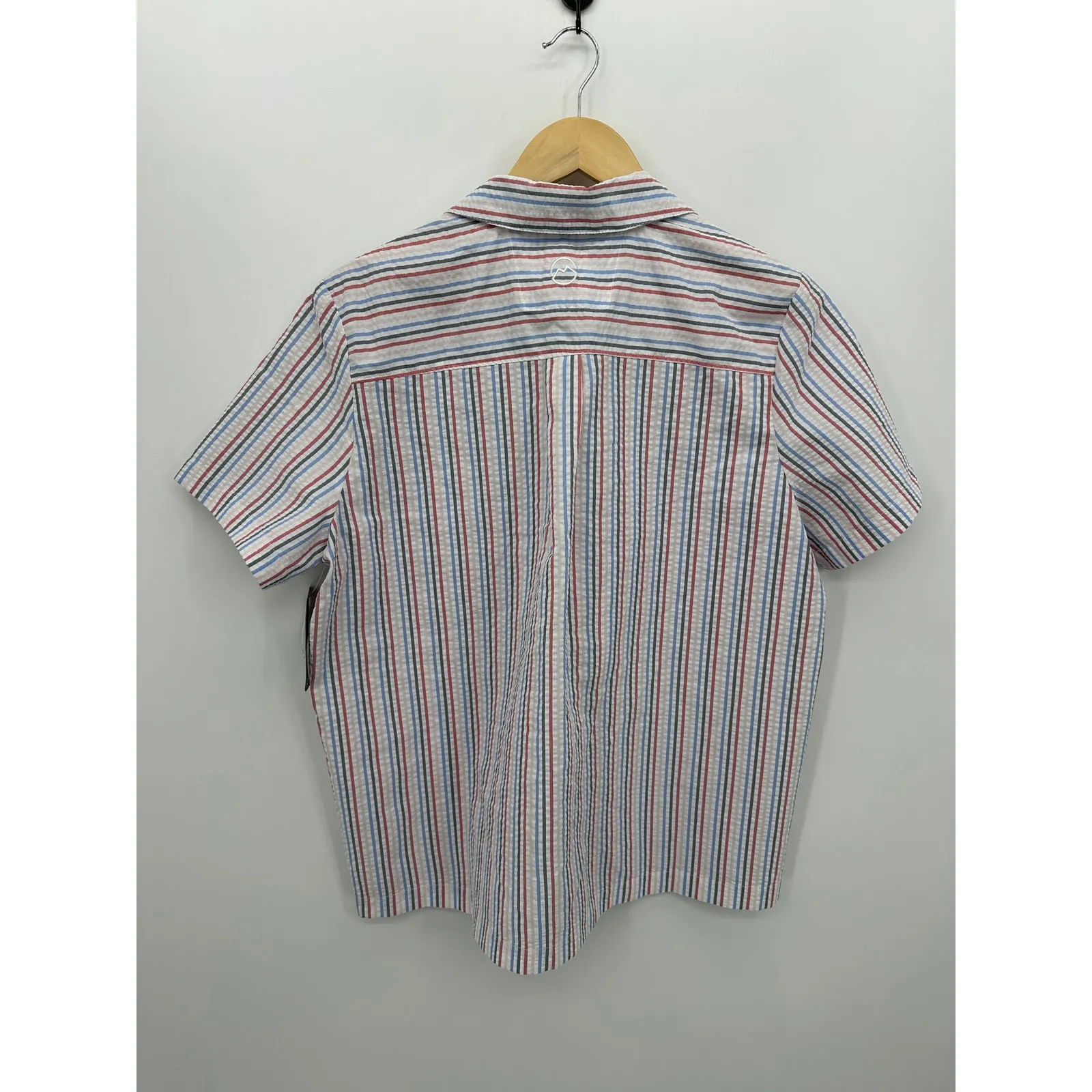 Magellan Womens Fish Gear Classic Fit Striped Top Sz L NWT Short Sleeve Outdoors - Image 2