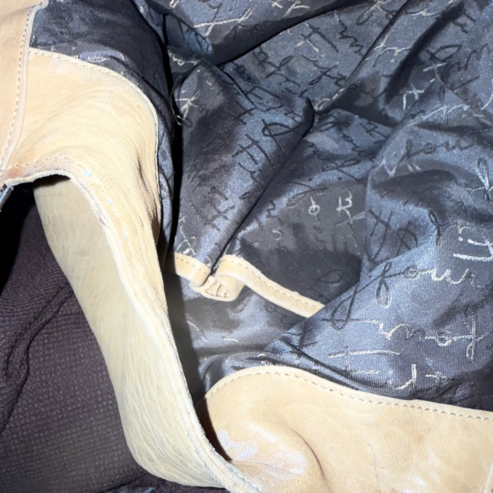 54 Fossil Vintage Y2k Hobo Bag Genuine Leather Slouchy Shoulder Bag Boho *AS IS - Image 11