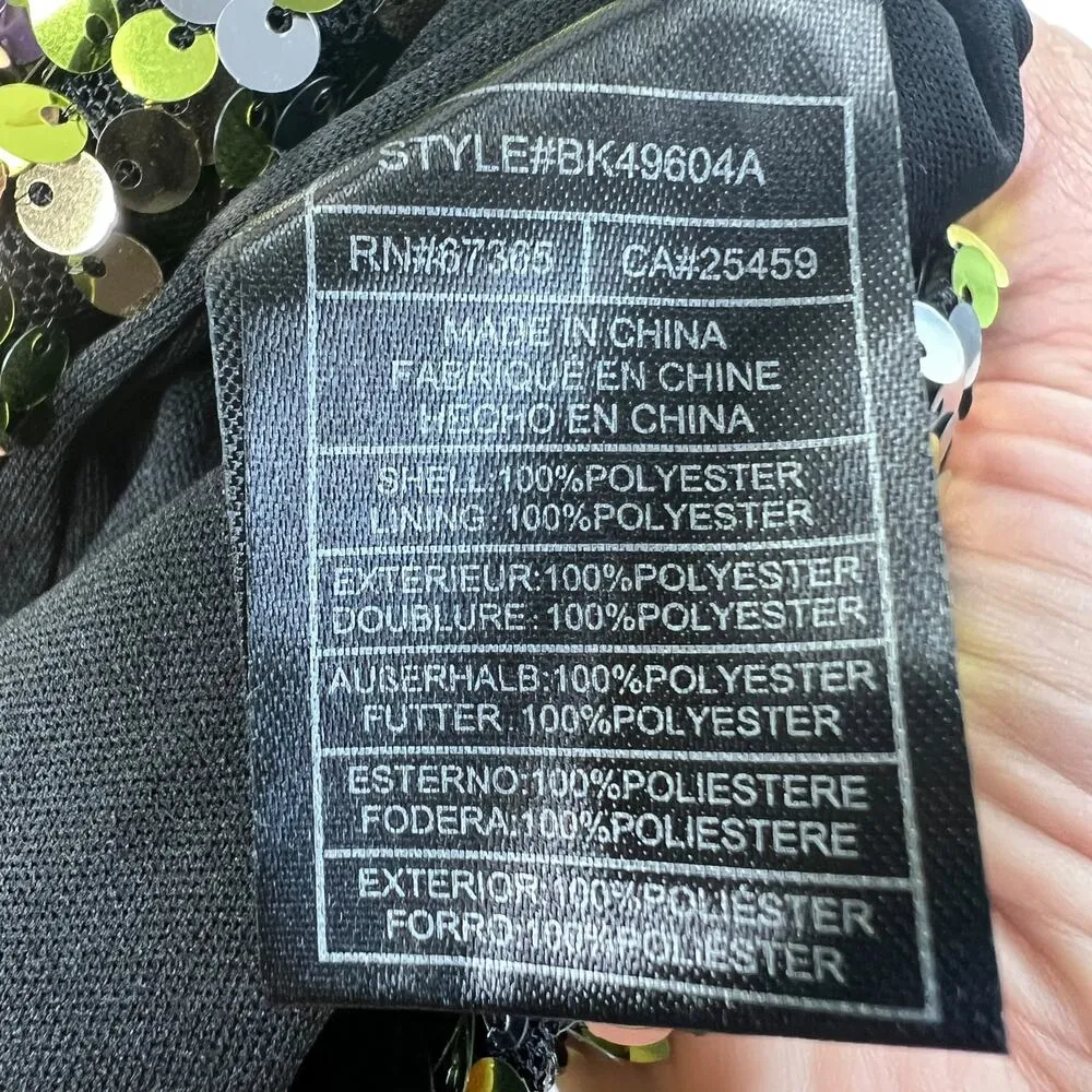 BB Dakota x Steve Madden Harmonia Sequin Mini Skirt L Rainbow Festival Dopamine Red Size L - Image 8