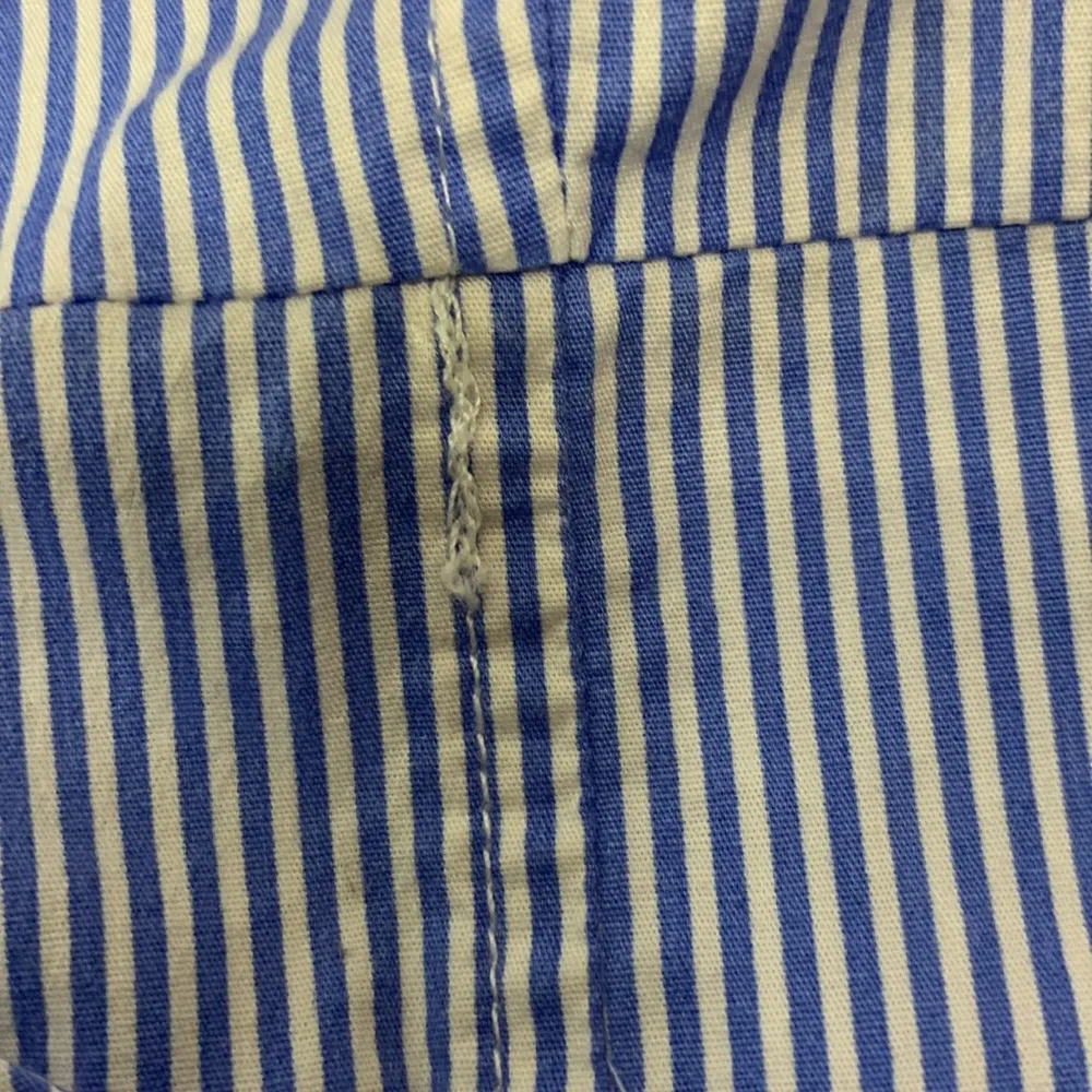 Striped Blue and White Poplin Lace Up Corset Tank Top Size 1X - Image 12