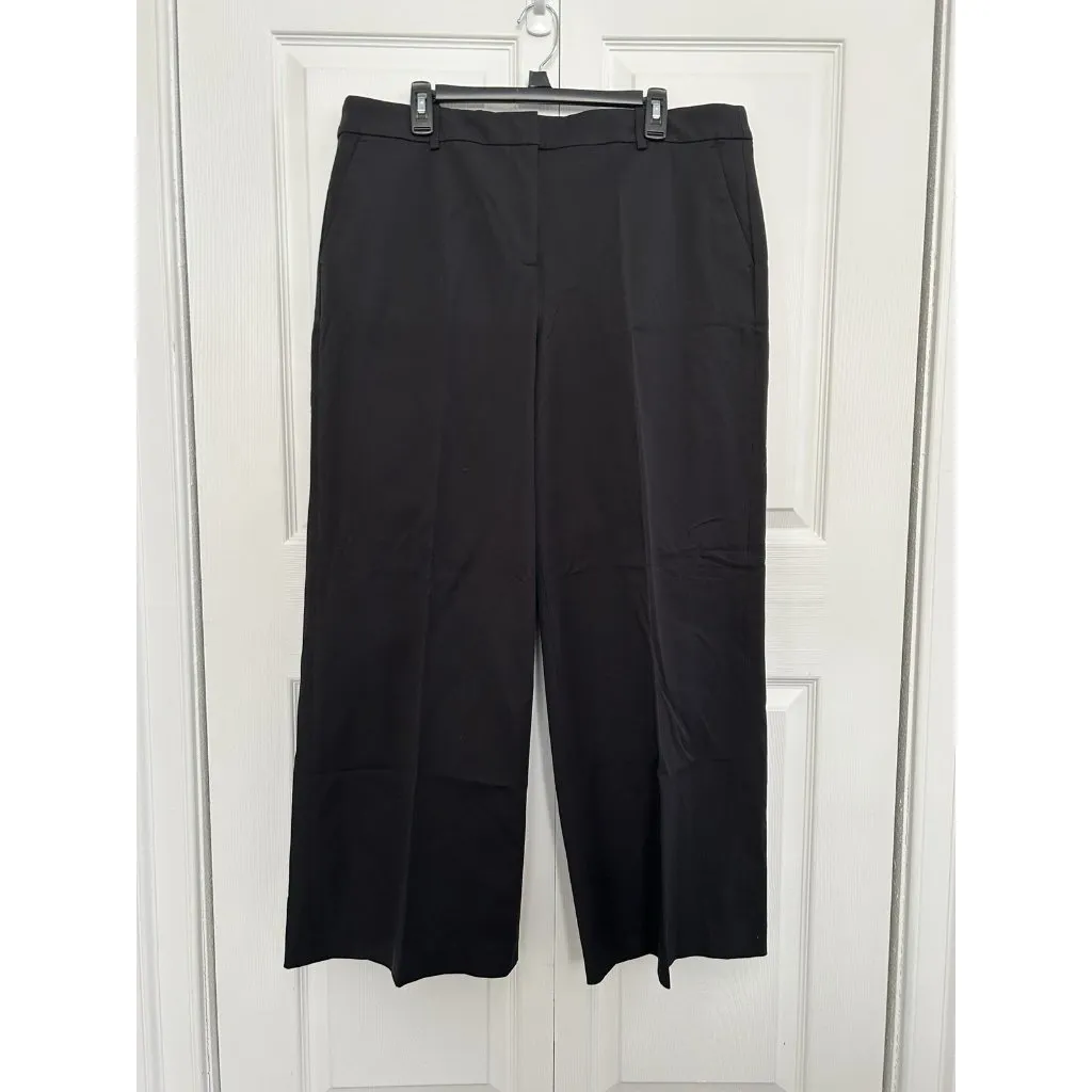 J.CREW Factory $138 Remy High Rise Wide Leg Full Length Pants Black Size 16 - Image 6