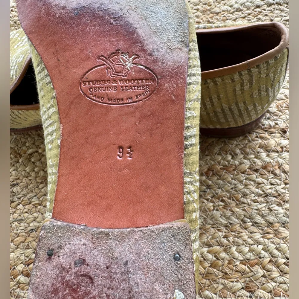 Stubbs & Wootton tapestry flats Tan Size 9.5 - Image 5