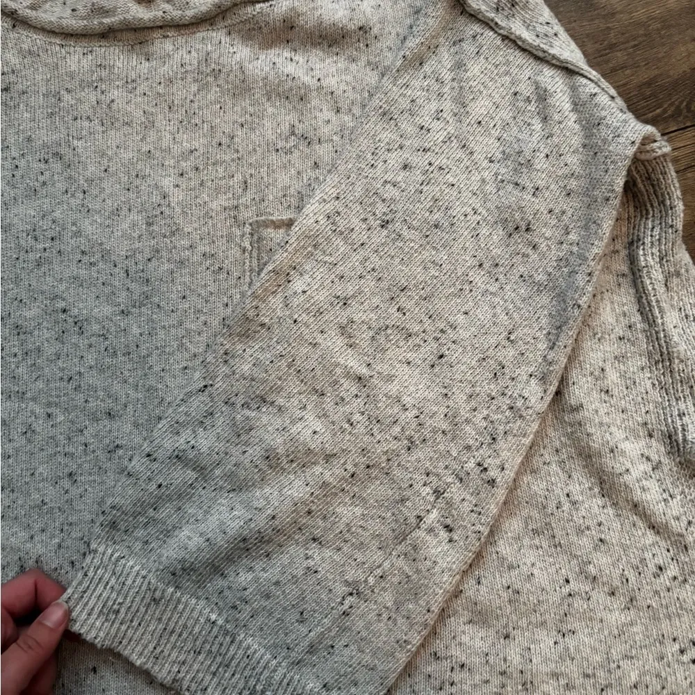 Promesa Light Gray Knit pocket Sweater size M - Image 5