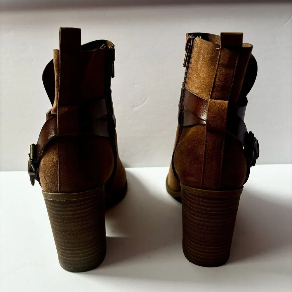 Madden Girl Eliot Dark Tan Ankle Boots Booties Women's Size 8 US Casual Work Fun - Image 4