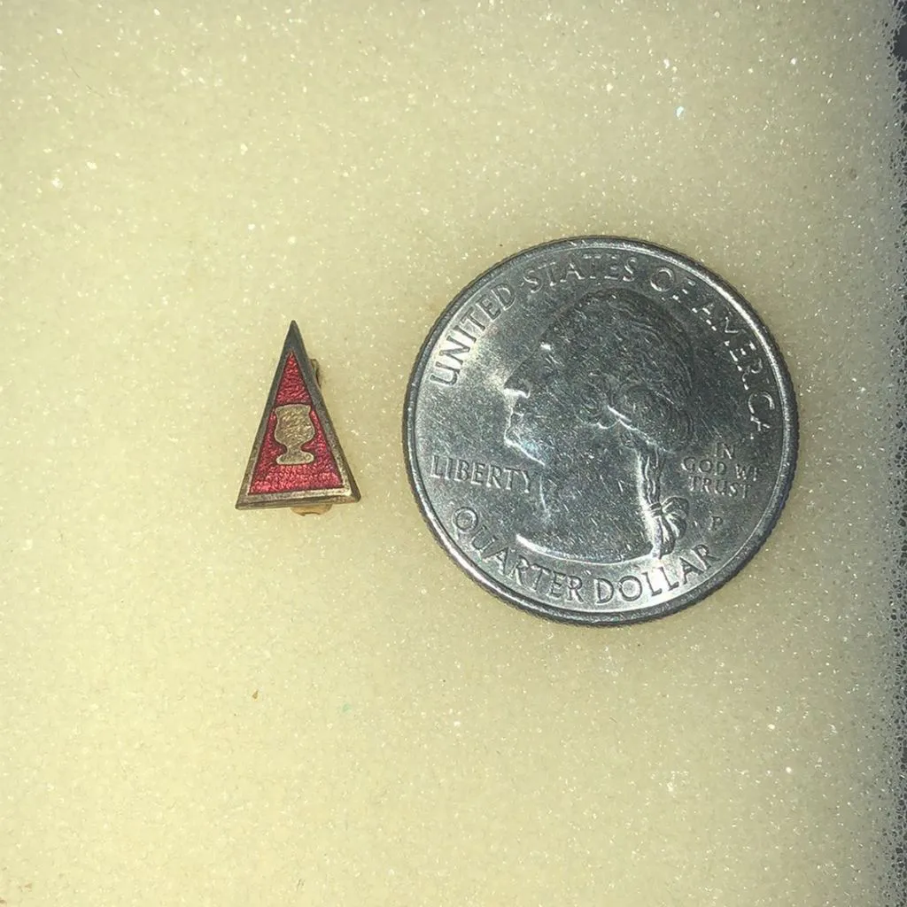 Kappa Alpha Sigma Phi Psi Fraternity Sorority Pledge Pin Red - Image 6