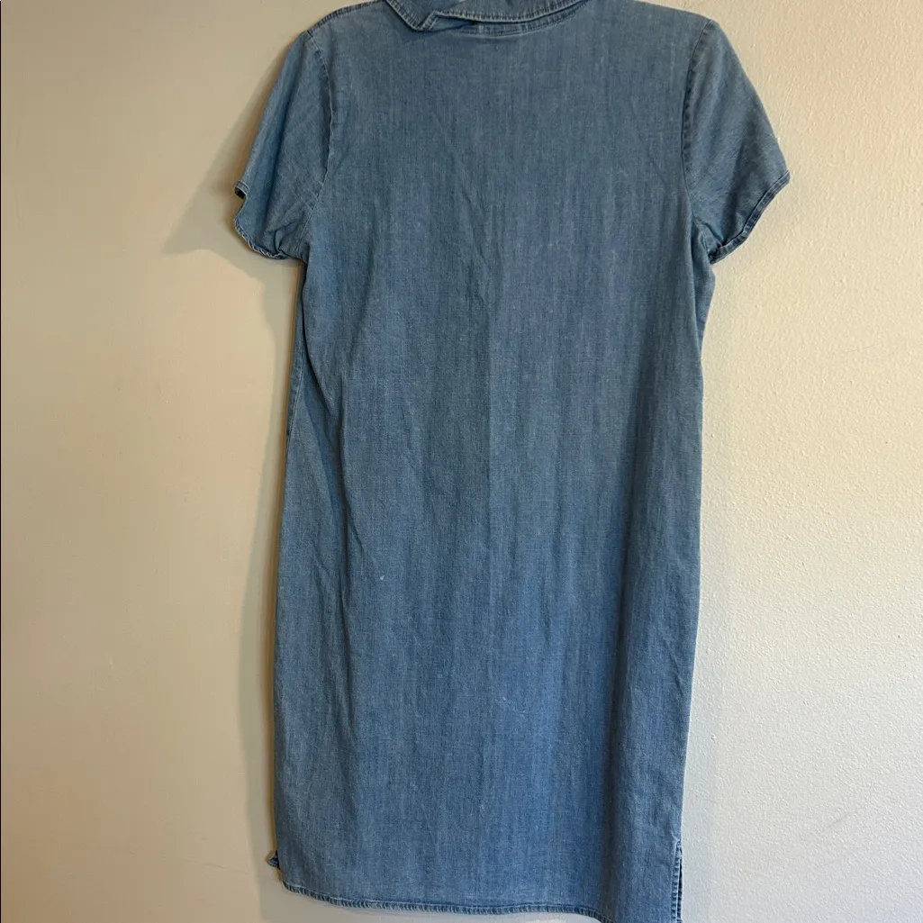 Chico's Blue Lace-Up Denim Dress - Image 3