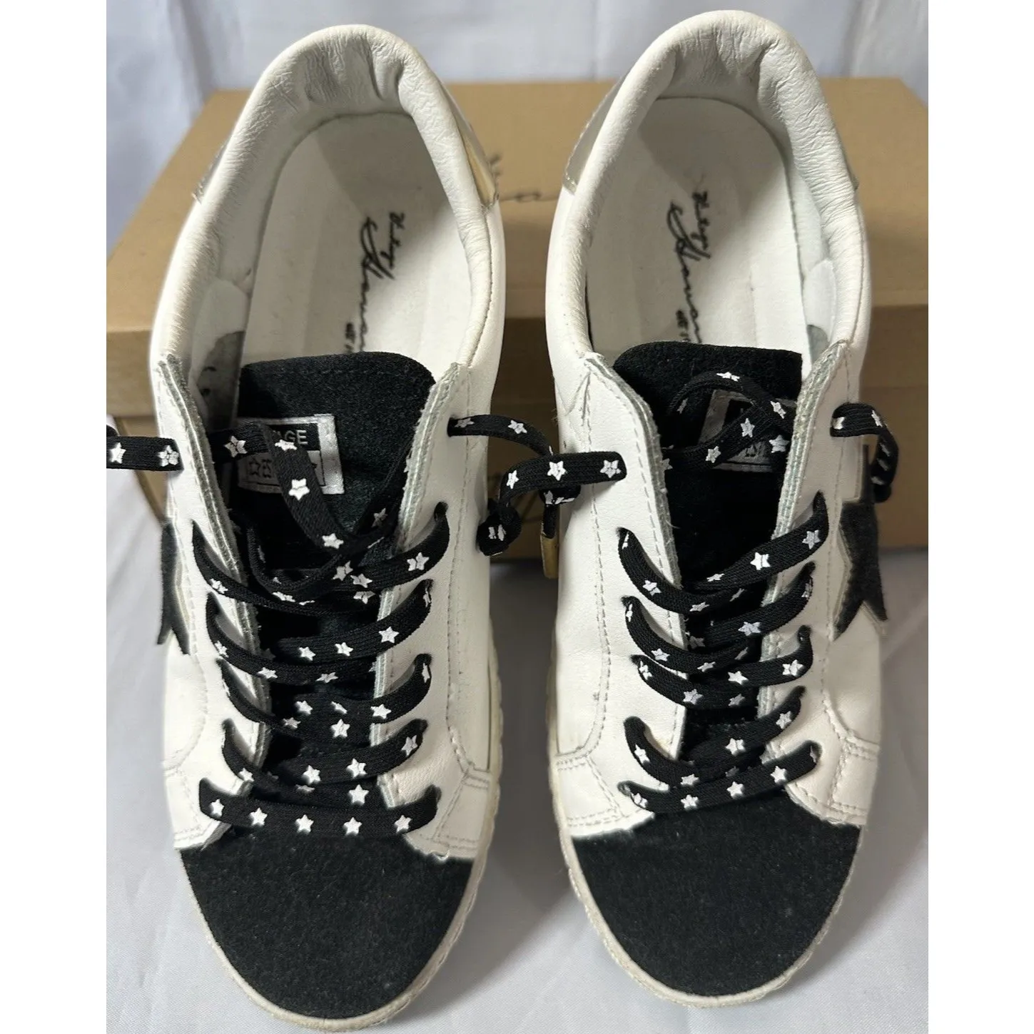 Vintage Havana Bianca Sneakers Black White Star Low Top Womens Sz 6M - Image 6