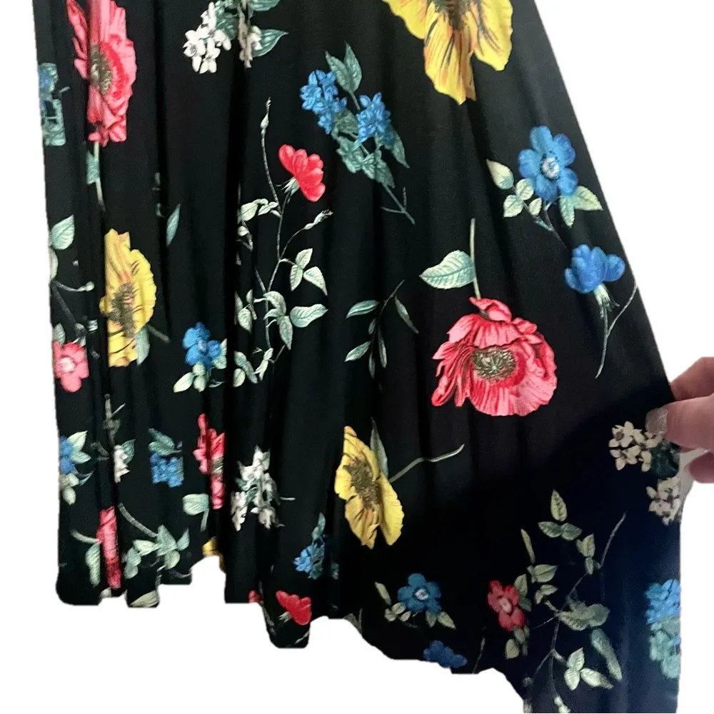 Old Navy Corset Mini Dress Women Medium Floral Cami Pleated Skater Romantic Boho - Image 6