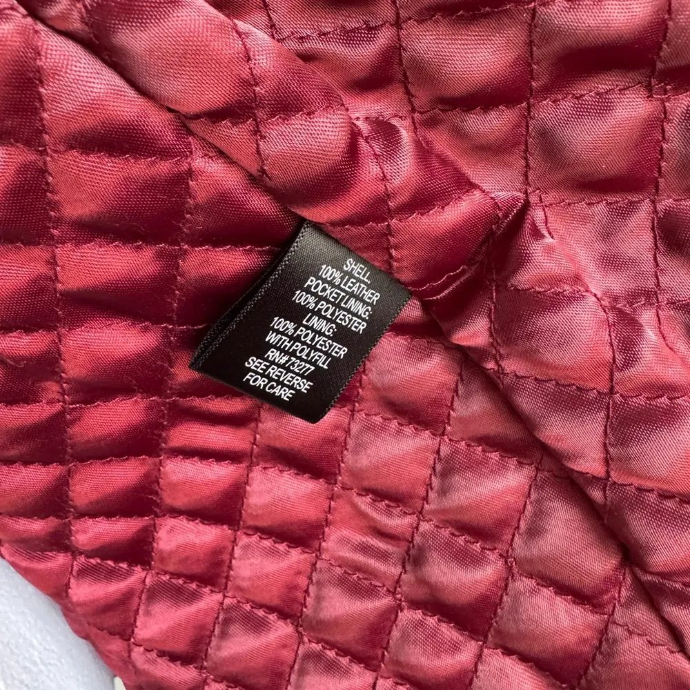 Croft & Barrow Black 100% Leather Button Down Jacket Women L Classic Vintage Y2K - Image 3