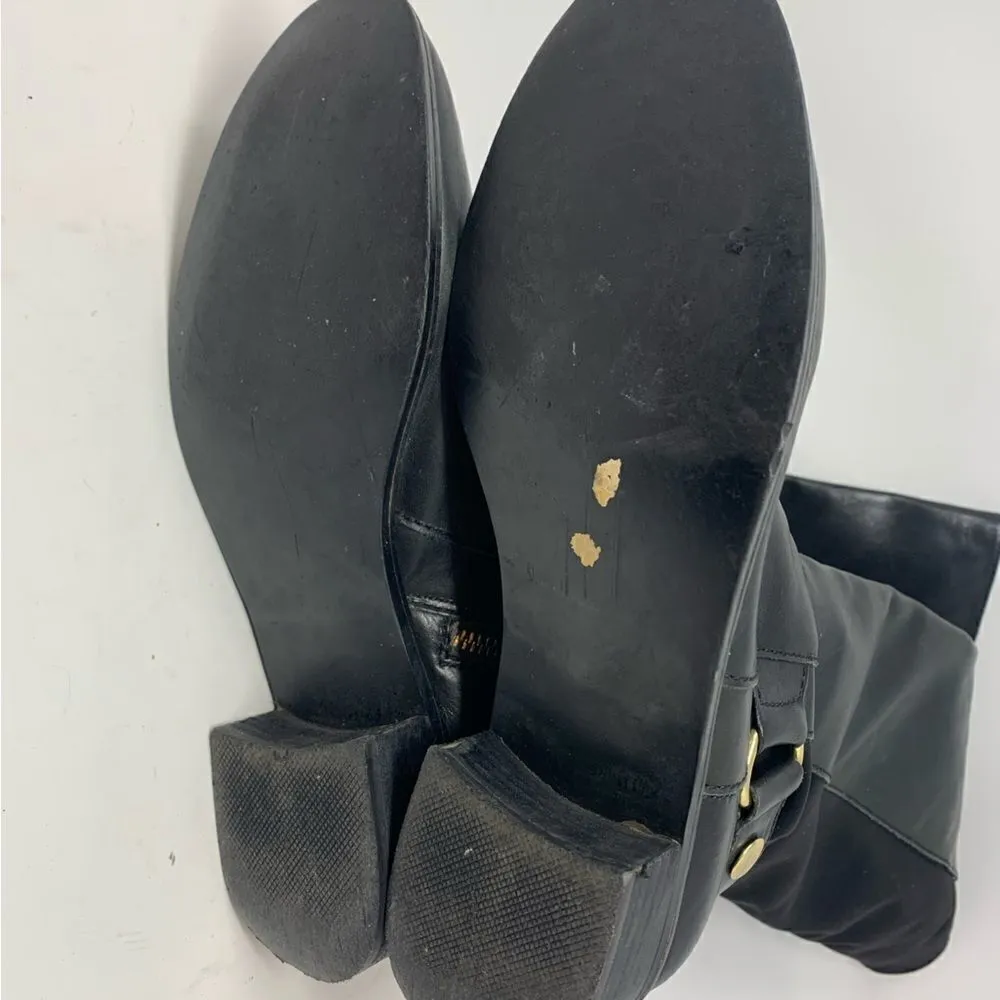 Steve Madden Ryder Black Leather Textile Riding Boot Size 8.5 - Image 6