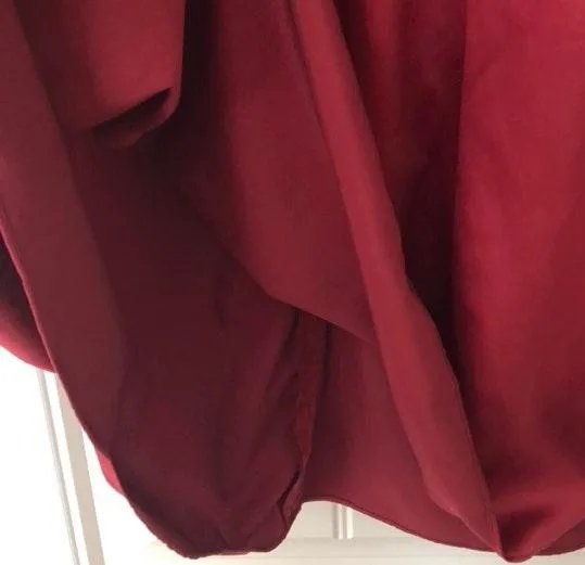 Amsale Open Back Charmeuse Gown Red Size 8 - Image 6