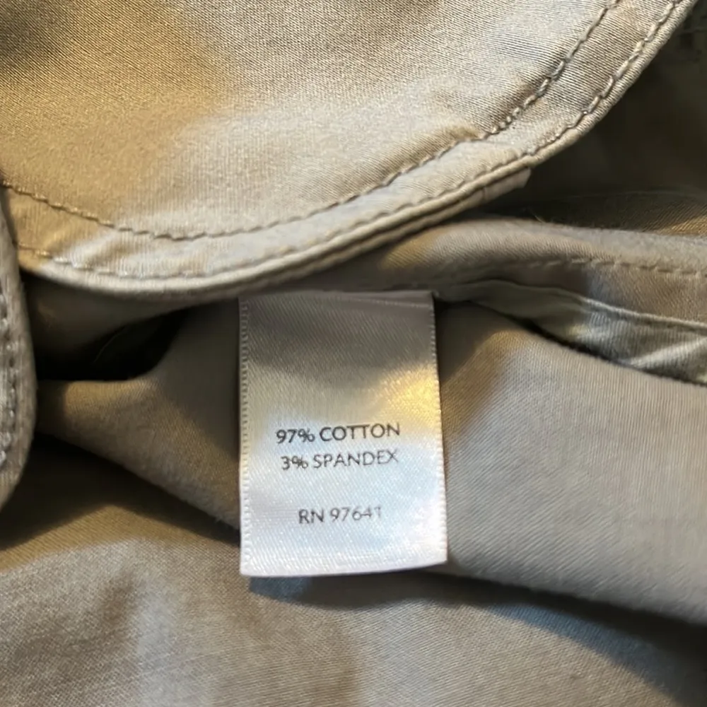 J. Jill Button Up Scoop Neck Taupe Jacket Sz 10P - Image 6