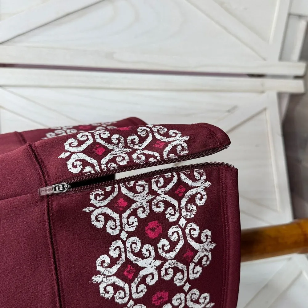 Athleta Sleeveless Tunic Fleece Lined Scuba Knit Dress Maroon Small‎ - Image 7