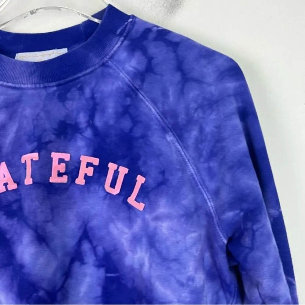 Grateful Classic Crew Sweatshirt Royal Cloud Tie Dye Size XS - Image 4