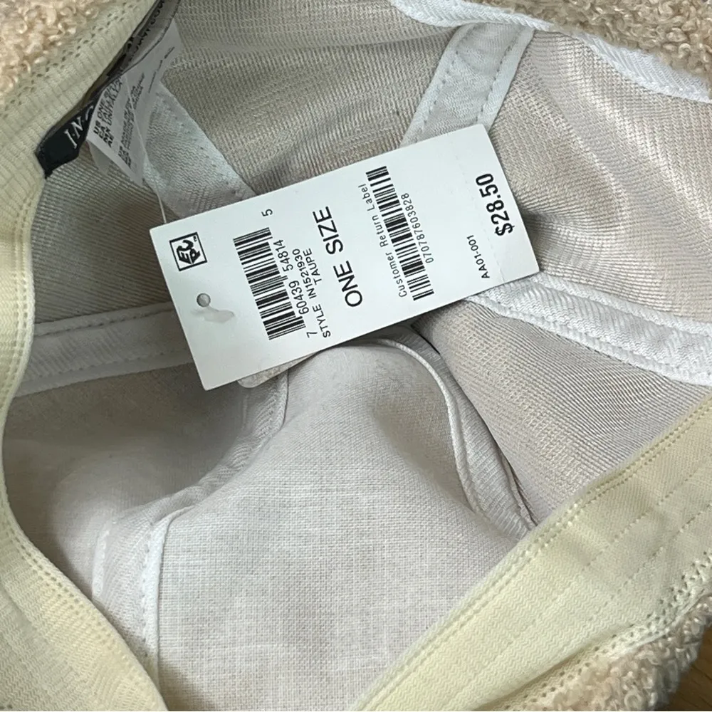 INC Taupe Sherpa Baseball Cap/Hat w/Vel-Cro Closure - Image 10