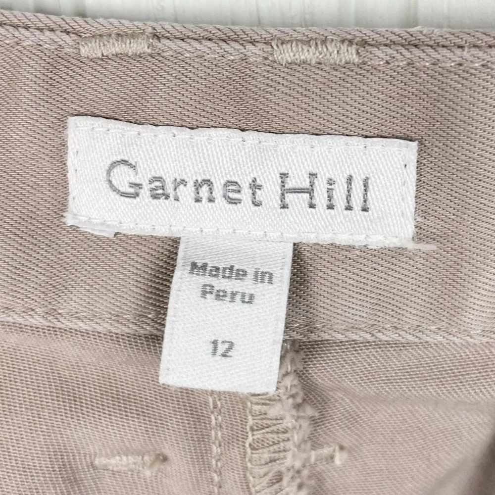 Garnet Hill Organic Pima Cotton Stretch Chino Pants Tan 44621 Women's Size 12 - Image 6