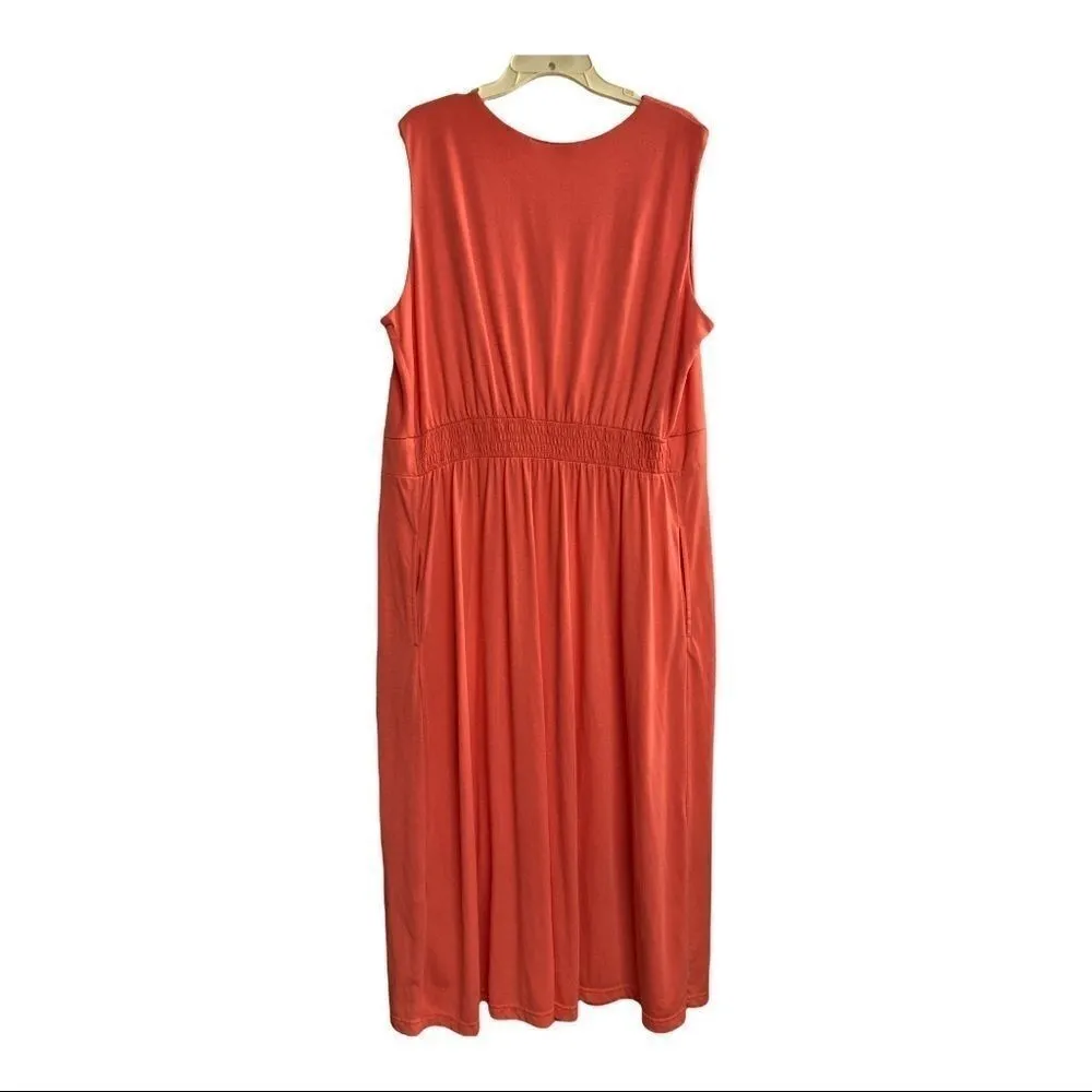 WOMAN WITHIN, Orange Floral Maxi Dress, Size 1X, - Image 2